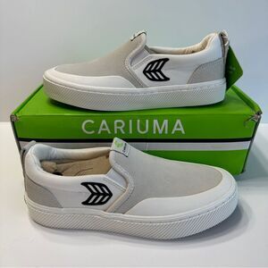 NEW Cariuma PRO Slip On Skate Off-White Canvas/Suede Sneaker - Women's 5.5
